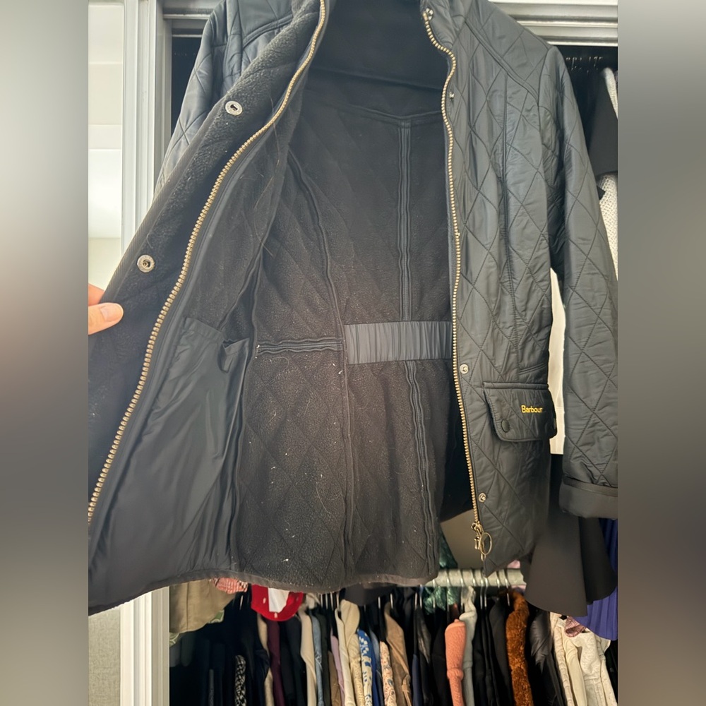 Barbour Black Quilted Utility Jacket - Picture 5 of 6